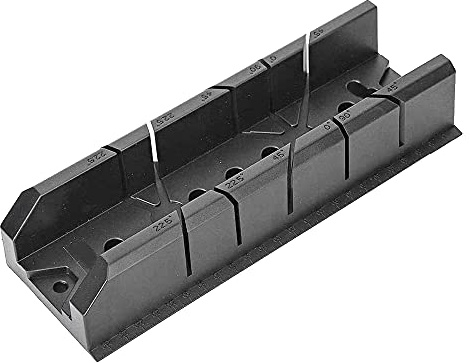 Boîte à onglets en plastique - Boîte de serrage à plusieurs degrés - Outil de coupe oblique pour charpentiers, encadrement, travail du bois