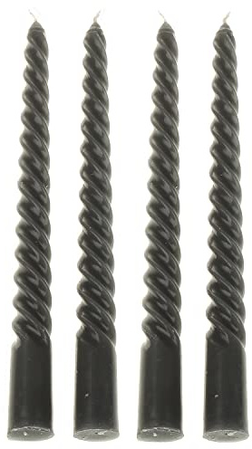 MACOSA VM091080 Spiralkerzen Dunkelgrau 8er Set 20 cm Stabkerzen gedreht grau Tafelkerzen Twist Spitzkerzen Dekokerzen Tischdekoration Deko Wachskerzen
