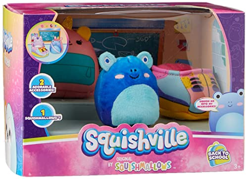 Squishville SQM0319 Schulanfang-Set, 5,1 cm, Plüsch und Zubehör, Spielzeug für Kinder, Mehrfarbig