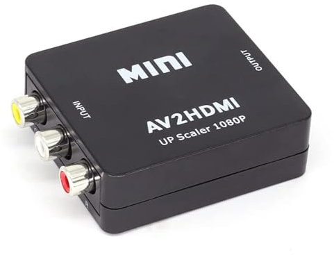 Ziyan AV zu HDMI Adapter Konverter Full HD 1080P 4k Video Audio TV 3 RCA CVBS HDMI mit USB Ladekabel