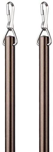 EverTrack Curtain Wand - Aluminum Curtain and Drapery Pull Rod with Stainless Steel Hardware for Curtains, Draperies, and Room Divider Curtains - 36 Inches, Metallic Bronze - Pack of 2