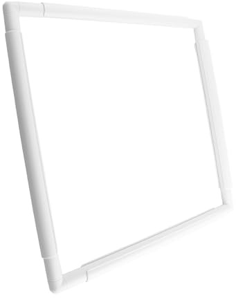 Cornici da ricamo in plastica regolabili, punto croce, ago Q Snaps per punto croce strumento fai da te (20,3 x 20,3 cm) ricamo di telaio in plastica (43,1 x 27,9 cm)