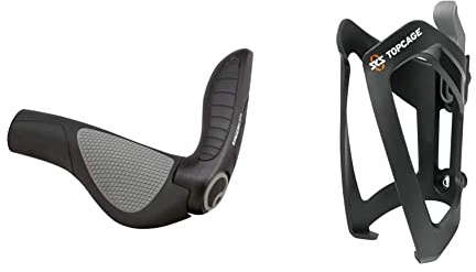 Ergon - GP4 Ergonomische Lock-on Fahrradgriffe & SKS Germany TOPCAGE Flaschenhalter für Fahrräder, 18 x 10 x 10 cm