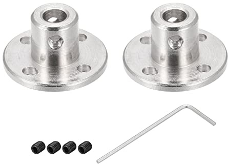Rebower 2pz Rigido Flangia Giunto Connettore Motore Giunto 5mm M1.5 | con Vite, per Stepper Motori, con Chiave, Esagonale, Fai-da-Te