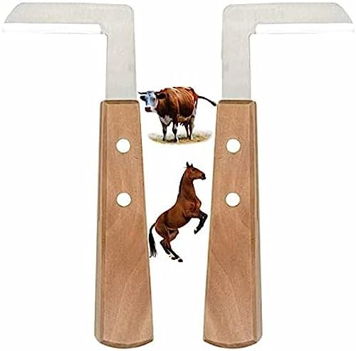 Super Sharp Hoof Knife Juego De Cuchillos con Mango De Madera, Cortador De Pezuñas De Caballo De Ganado Ganado Cabra Oveja Cerdo Pie De Reparación Herramienta Ordenada - Cortador De Pezuña De Mano