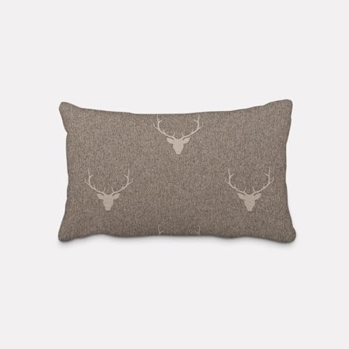 SCHÖNER LEBEN. Kissenhülle Jacquard Hirsch Geweih braun versch. Gr, Größe:40x60cm (HxB)