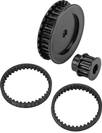 Alomejor Riemenantrieb Getriebesystem f¨¹r RC Crawler Auto, Upgrade Ersatz mit Riemenantriebsrad 12T 30T, DIY Teile Schwarz, Hochwertiges Belt Drive System f¨¹r Crawling Performance