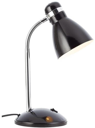 Lightbox funktionale Tischlampe - 34 x 14 cm - Basic Tischleuchte mit | Schreibtischlampe, 34 x 14 cm, E27, max. 25 W, schwenkbar, schwarz