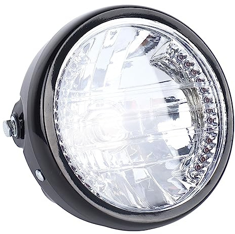 Phare de Moto Universel Robuste LED 7 Pouces, Ampoule de Phare de Jour ou de Nuit, Projecteur de Phare Avant Lumineux, Phare Avant de Moto, Phare Rond de Moto