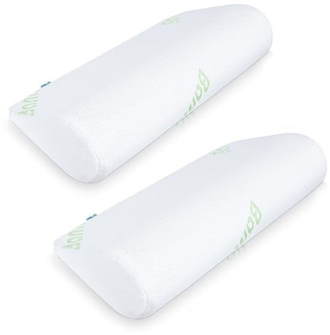 INFANZIA Cervical Neck Pillows for Pain Relief, 2PCS Drop-Shaped Memory Foam Support Pillows for Bolster, Neck Roll Pillow for Sleeping and Spine Protecting (2pack)