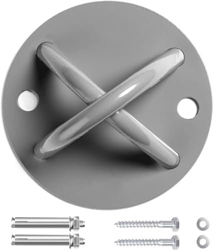 UONNER Schlingentrainer Deckenhaken Wand Deckenhalterung für Sling Trainer Turnringe Ringe Training Therapieschaukel Battle Rope Gym Home