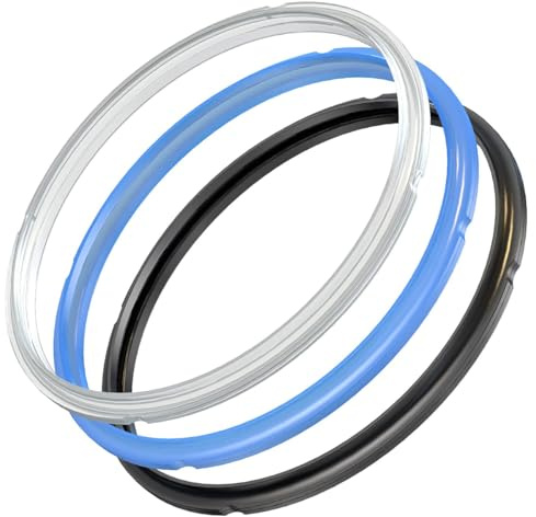 Alnicov 3 Stück Dichtungsring für elektrischen Schnellkochtopf, Silikon-Dampfring für Instant Put 5,7 l für IP-DUO60, IP-LUX60, IP-DUO50, Smart-60, IP-CSG60
