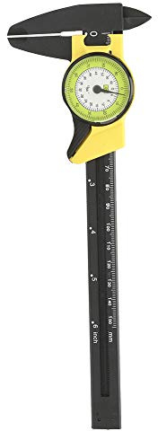 Calibrador Vernier con Esfera de Plástico de 0-150mm, Calibrador Vernier, Regla de Medición Profesional, Herramienta de Alta Precisión para Medición (Negro)