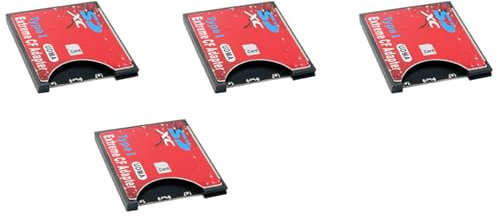 Janasiba 4 adattatori per scheda SD su supporto wireless WIFI SD tipo di scheda I adattatore fotocamera SLR rosso