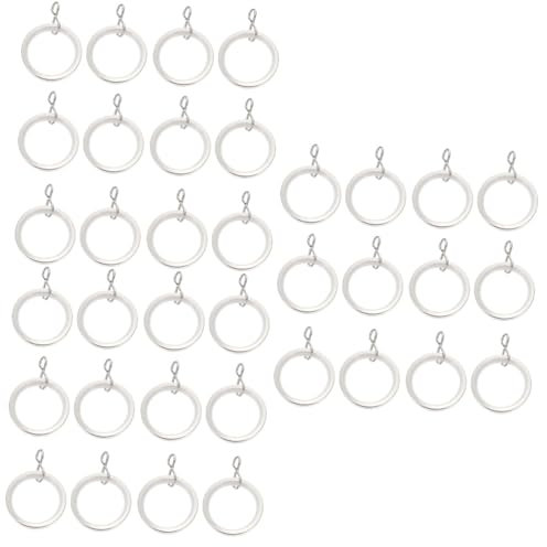 Garneck 60 STK Gardinenhaken-Zugring Rollos für Fenster Vorhangring Möbel runder Ring Haken zum Aufhängen von Girlanden Befestigungsringe für Vorhänge Vorhangzubehör Rostfreier Stahl