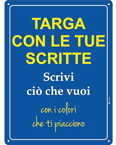 Pubblimania Cartello Personalizzato Verticale in alluminio Composito 3 mm (Tabella personalizzata Verticale)