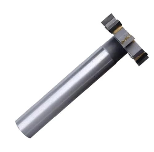 Pangyoo 12–50 mm Schaft, T-Nutenfräser, Legierung, rauer Einsatz, gerader Schaft, Schaftfräser for Härte, Metall, CNC-Fräser, Fräswerkzeug(16-8)