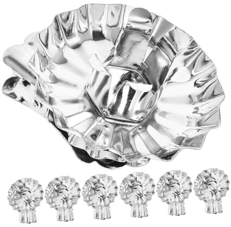 PRETYZOOM 36stücke Teiliges Weihnachtskerzenhalter Clips Aus Robustem Eisen Metallisch Silberfarben Blumenförmig Hitzebeständig Als Weihnachtsbaumkerzenhalter Und Dekorativer Adventskranzhal