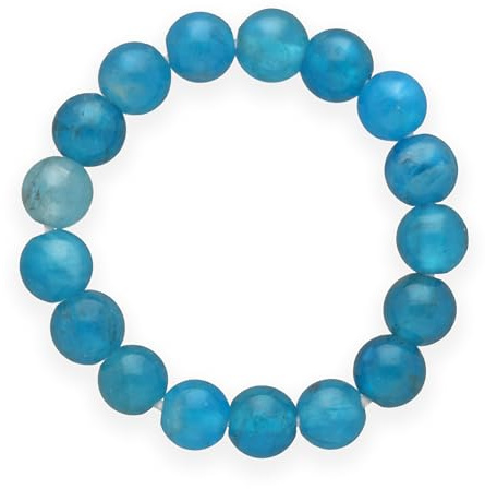 Lebensquelle Plus Edelsteinring elastisch | Edelstein Ring Perle 4mm | Naturstein Anti Stress