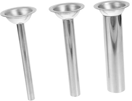 BRIGHTFUFU 3pcs Stainless Steel Sausage Stuffing Machine Set Includes Sausage Stuffer and Filler Tube for Making and Meat Filler