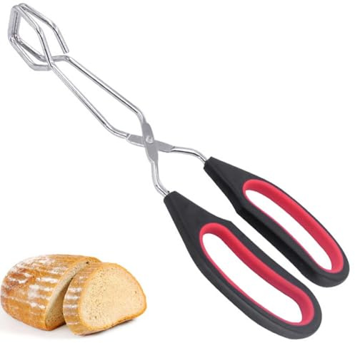 Kitchen Scissor Tongs 10-Inch Stainless Steel Scissor Cooking Tongs