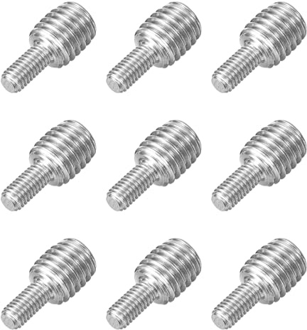 QUARKZMAN Goujon Fileté Double Extrémité M5x10mm M10x10mm, 9Pcs Réducteur Filetage Acier Inoxydable 304 Pour Assemblage Meubles Et Machines Fixation