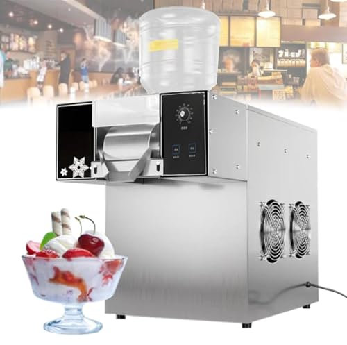 Máquina para hacer hielo en forma de copos de nieve, máquina comercial para hacer hielo en forma de copos de nieve, trituradora eléctrica de copos de nieve de mesa para restaurantes,60kg