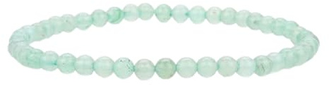 Handgjort armband med 4 mm pärlor – naturliga stenpärlor för yoga, mala och boho-stil – stretchigt armband för kvinnor och män, Eine Grösse, Sten, Ingen ädelsten