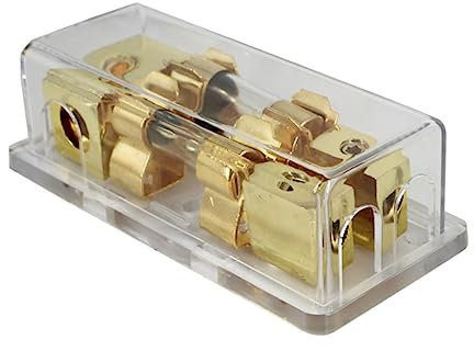 TOPPERFUN 1Pieza Soporte de Fusible de Sonido para Base de Fusibles Transparente con Protección Accesorio Duradero y Práctico para Audio y Alta Corriente