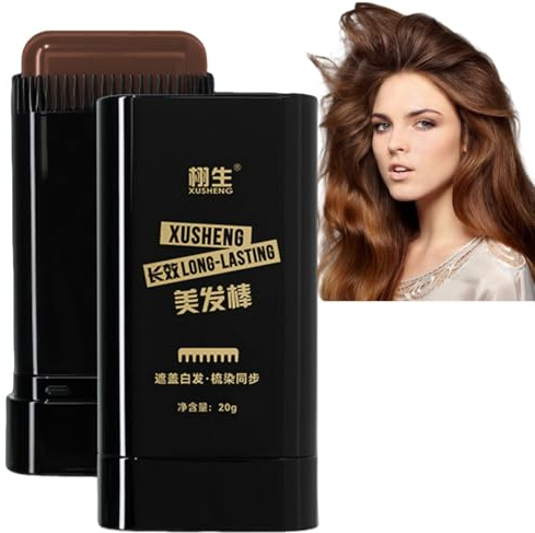 Safe and Convenient Comb Hair Dye,2-in-1 Hair Dye Comb,Fast-Acting Comb-Over D/ye,Waterproof and Sweat-Proof H/air D/ye C/omb,H/air Color Stick,Portable Ha/ir Colouring Cream(Coffee,03#)
