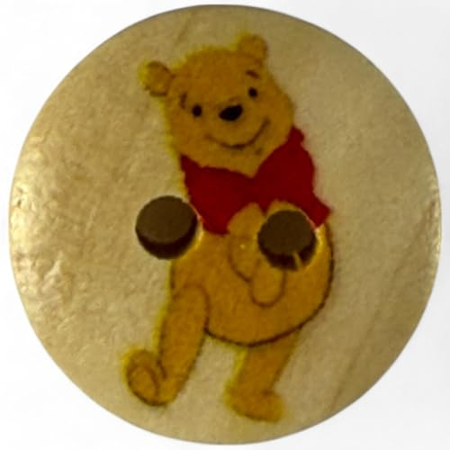 Teddy Bear Wooden Sewing Buttons, 15mm, Pack of 10
