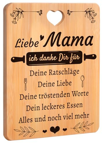 Mama Geschenk, Geschenke für Mama - Bambus Schneidebrett Mutter Geschenke | Geburtstagsgeschenk für Mama, Mutter Geschenk von Tochter, Geschenke für Mama zum Geburtstag Muttertag