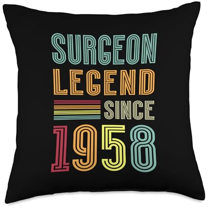 Surgery Legend 1958 67 Years Scalpel 67th Birthday Surgeon Throw Pillow