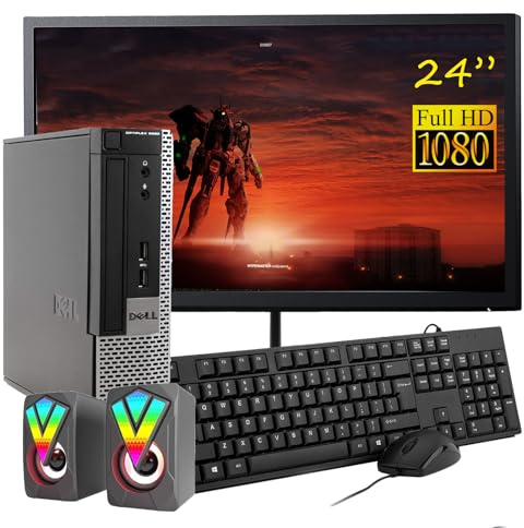 Dell Optiplex 9020 USFF Ordinateur de bureau avec écran 24, Intel Core i5-4590, 16 Go de RAM, SSD 256 Go, WiFi, Bluetooth, clavier américain, Windows 11 Pro (reconditionné)