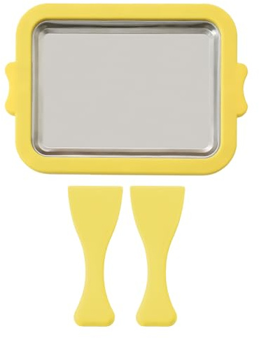 Derwrtup Máquina para hacer helados instantáneos,Heladera casera | Máquina para hacer helados enrollados de acero inoxidable | de yogur congelado, máquina de rollo de helado de acero