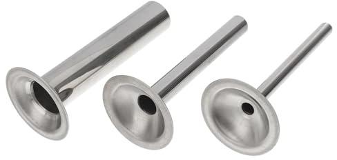 ARTSEWPLY 3pcs Stainless Steel Sausage Stuffer Tubes Set for Manual and Electric Meat Grinder Meat Filler Funnels for Beef Pork Turkey Venison Sausage Making in Kitchen