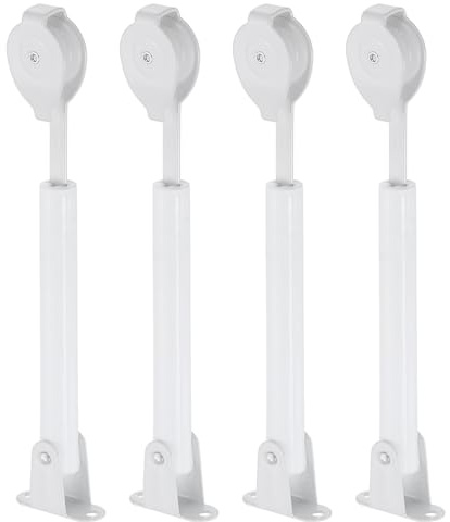 QUARKZMAN 4Pcs Tensionatore Universale A Molla per Cavo, Pulegge Metalliche per Tensionamento Cordino, Palo Regolabile per bloccato I Cavi E Le Tende per Persiane Verticali
