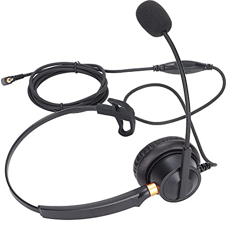 Yctze Auriculares Empresariales H600‑2.5VA: Cómodos Auriculares de un Lado con Volumen, Micrófono con Cancelación de Ruido y Controles en Línea, Ideales para Teléfonos Fijos, Centros de Llamadas y