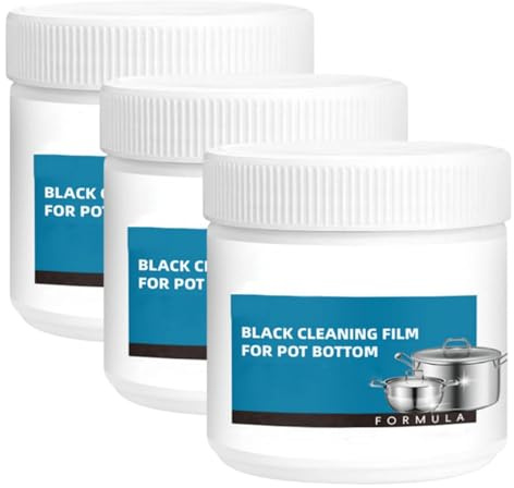 Powerful Burnt Residue Remover Paste,Stainless Steel Cleaner Spray,Pan Cleaner For Burnt Pans&Stove Glass,Power Paste Cleaner&Wax Pot Cleaner,Rust Remover For Stainless Steel Sinks,Pans (3PC)