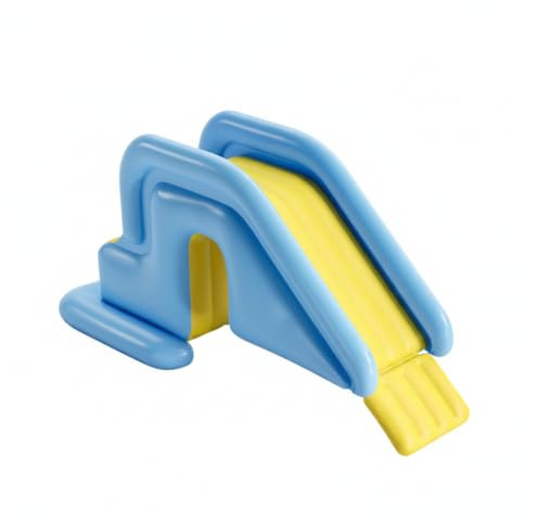 Tapallmy Tobogán Inflable para Piscina, tobogán Azul Claro para Piscina con Bomba de pie: fácil instalación y Almacenamiento de Agua Inflable para diversión en el Patio Interior y Exterior