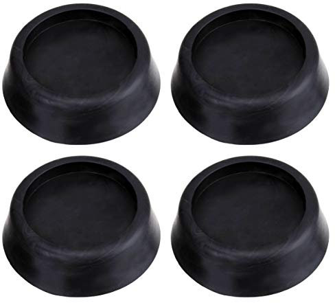 M&H-24 Universal Schwingungsdämpfer Vibrationsdämpfer für Waschmaschinen und Trockner - Anti Vibration Dämpfer Pads Unterlage Gummi-Füße Ersatzteil, Waschmaschinen-Zubehör 4 Stück Schwarz