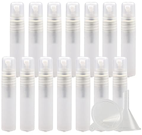 ZEOABSY 50 Pezzi 3ml Flaconi Spray Vuoti, Bottiglie Spray Trasparente opaco Plastica Fine Nebbia Bottiglia Set da Viaggio, Flacone Spray Vuoto con Pompa, acqua Profumo Sprayper