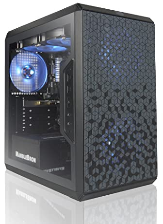 AVGPC Q-Box Series Gaming PC - 4.2 GHz Max Boost AMD Ryzen 5 5500 CPU de 6 núcleos de 16 hilos, tarjeta gráfica RTX 3050 de 6 GB, enfriador líquido, 16 GB DDR4 3200, 500SSD Windows 11 AC WiFi..