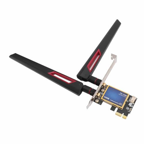 Scheda WiFi 7260AC, Scheda di Rete Wireless Dual Band con Bluetooth, Adattatore PCIe X1 da 1200 Mbps con Doppia Antenna da 10 DBi per PC