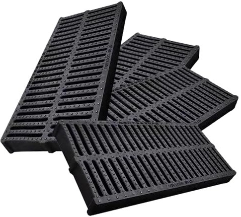Canaleta de Drenaje Tapa De Desagüe Para Exteriores, Rejillas De Desagüe Para Jardín Rejillas De Desagüe Resistentes, Tapa De Alcantarilla Tapas De Desagüe De Canal De Suelo(4 pcs,50x30x3cm (19.7x11.8
