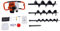 Petrol Earth Auger with 3 Drill Bits 52CC 2 Stroke 2.3HP Hole Digger 8500rpm Ground Hole Borrer Digger Engine Fence Borer 3 Bits:4/6/8