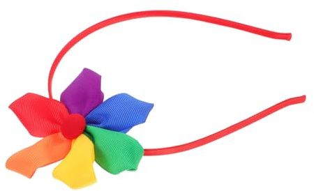 BAZEITFLOW Regenbogen Blumen Stirnband Für Damen Mehrfarbiges Kopfstück Für Lgbt-events Leicht Bequem Für Partys Kostüme Tägliches Tragen Strapazierfähig Auffällig