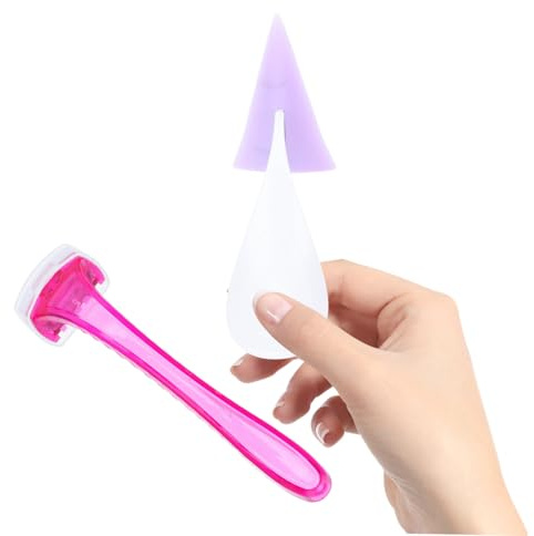 INOOMP Damenrasierer Satz mit Flexiblem Silikon und Abs Material Kleines Kreatives Design für Sanfte Rasur in Bikinizone in Verschiedenen Farben Zufällige Farbe