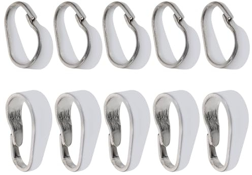 UKCOCO 10pcs Small Silver Tone Metal Pendant Connectors DIY Jewelry Clasps Necklace Link Bail Charm Clips for Pendant Making and Chain Attachment
