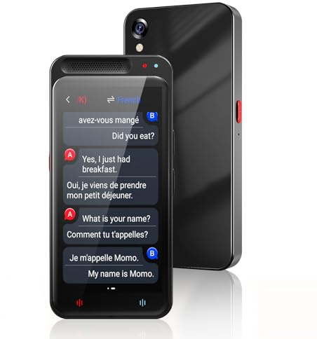 Language Translator Device, 150 Languages Two-Way Instant Translator Device, 4 1 HD Screen Accuracy Real-time Voice Translation Support Offline&Chatgpt&Record&Photo Translation for Business Travel